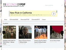 Tablet Screenshot of 15secondsofpop.com